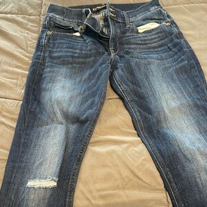 Cropped leggings mid rise jeans from express almost new